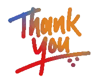 Thank You in Rainbow Colors