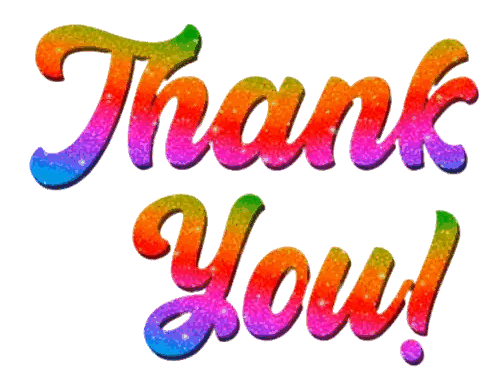 Thank You in Rainbow Colors