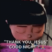 Charming Agnes Thank You Jesus Good Night GIF