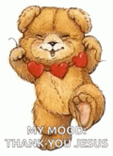 Adorable Dancing Bear Thank You Jesus GIF