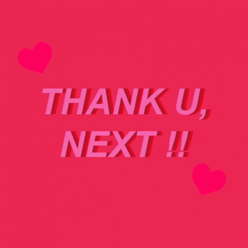 Thank You Next Glowing Text GIF