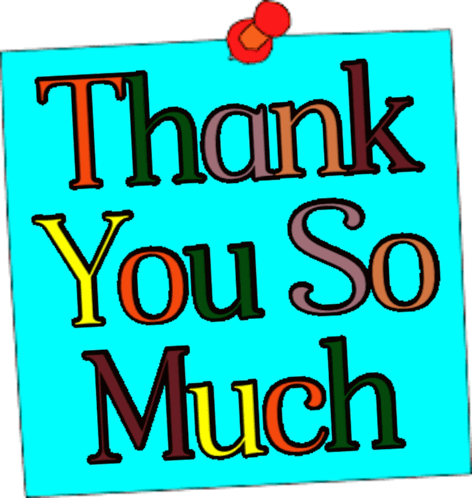 Thank You Note in Blue