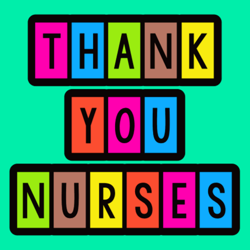 Thank You Nurses Colorful Sign