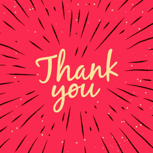 Thank You On Red Background GIF