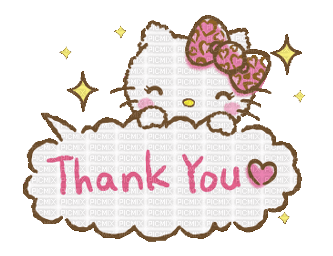 Thank You Peeking Cute Hello Kitty GIF  GIFDBcom