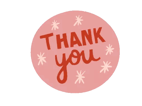 Thank You Pink Circle Stars