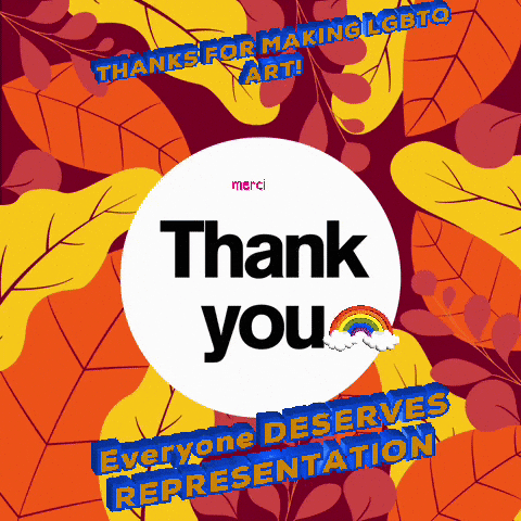 Thank You Sign With Rainbow