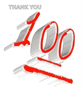 Thank You Sign With Red 100