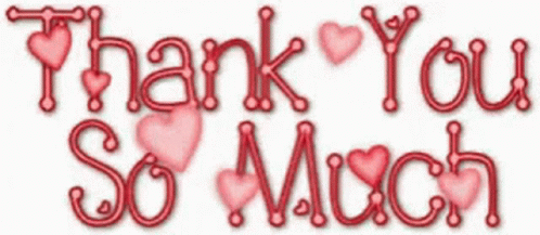 Thank You So Much Sign With Hearts