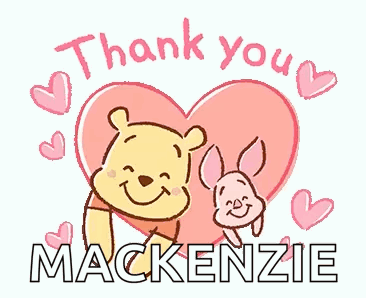 Thank You Sticker With Winnie The Pooh And Piglet GIF