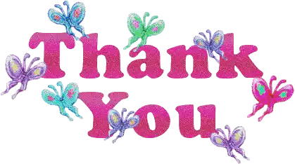 Thank You Surrounded by Butterflies
