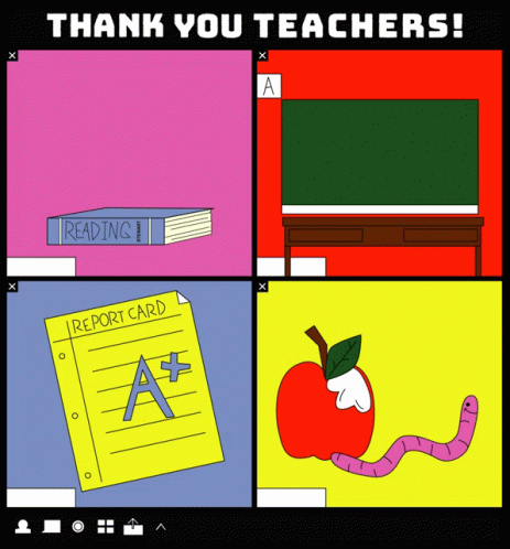 Thank You Teachers Poster GIF