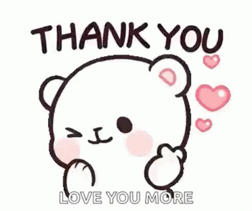 Thank You Teddy Bear with Hearts