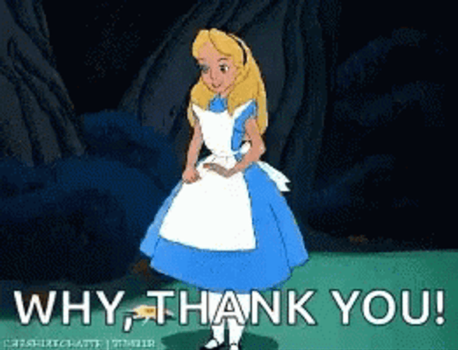 Thank You Thank You Alice In Wonderland GIF