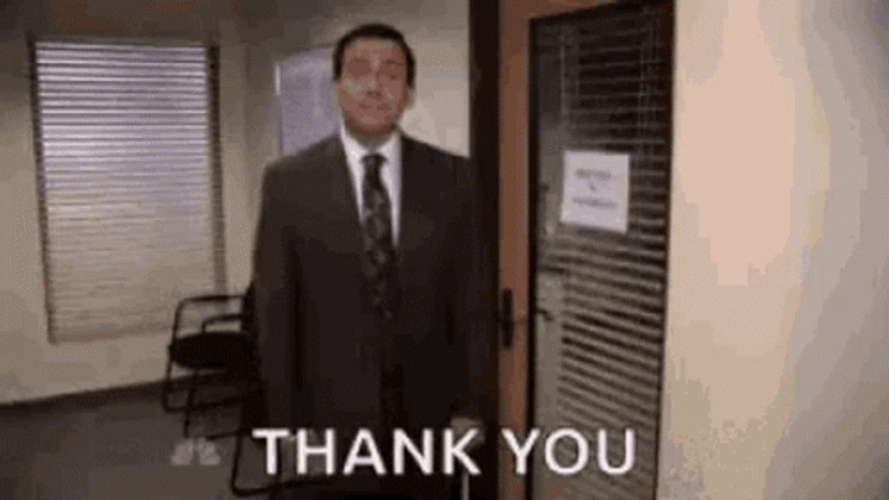 Thank You Thank You Michael Scott The Office GIF