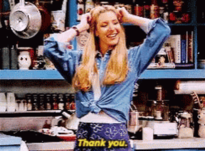 Thank You Thank You Phoebe Buffay Friends GIF