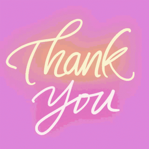Thank You Thank You Shimmering Text Design GIF