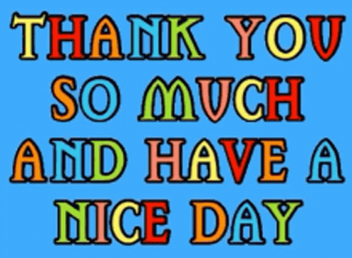 Vibrant Thank You Very Much Message GIF