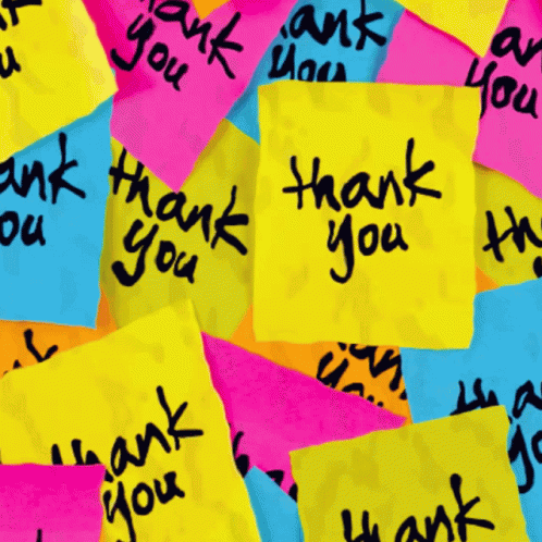 Aesthetic Thank You Very Much Sticky Notes GIF