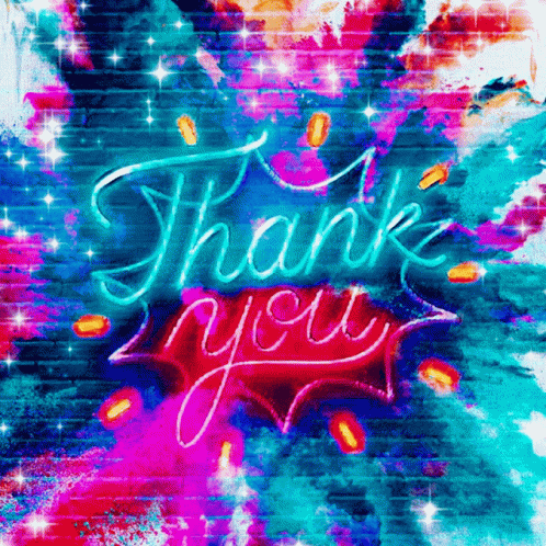 Vibrant Thank You Very Much GIF