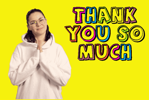 Thank You Very Much Animated Print GIF