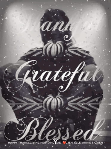 Thankful Blessed Thanksgiving Card