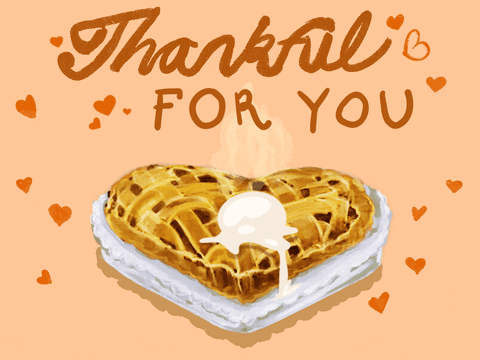 Thankful For You Golden Heart GIF