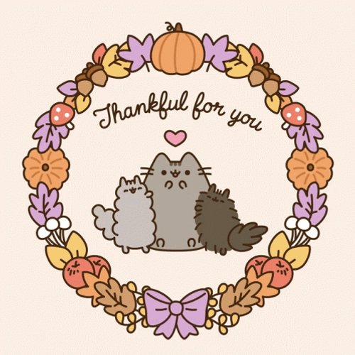 Thankful For You Pusheen Cat GIF