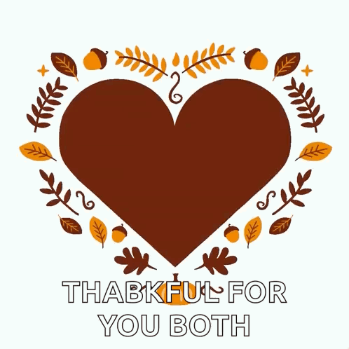 Thankful Heart Surrounded by Leaves