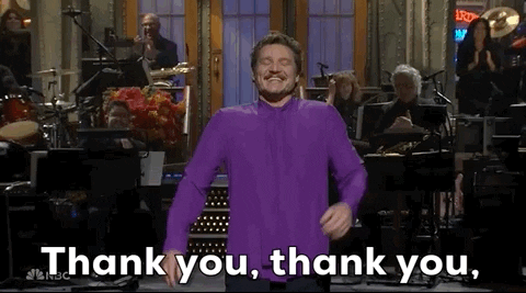 Thankful Pedro Pascal Eating Sandwich GIF