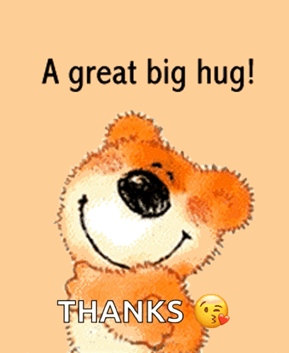 Thankful Teddy Bear GIF