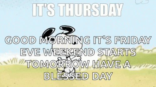 Thankful Thursday Snoopy Running GIF