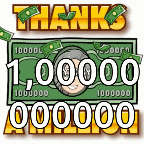Thanks 1,000,000 Cartoon Character GIF