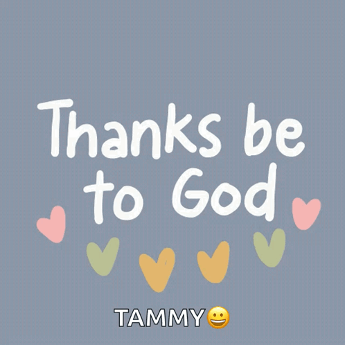 Thanks Be To God Poster With Hearts GIF