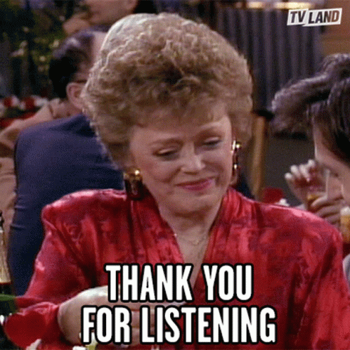 Thanks For Listening Blanche Devereaux Golden Girls GIF