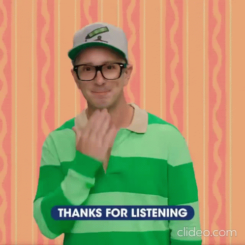 Thanks For Listening Steve Blues Clues GIF