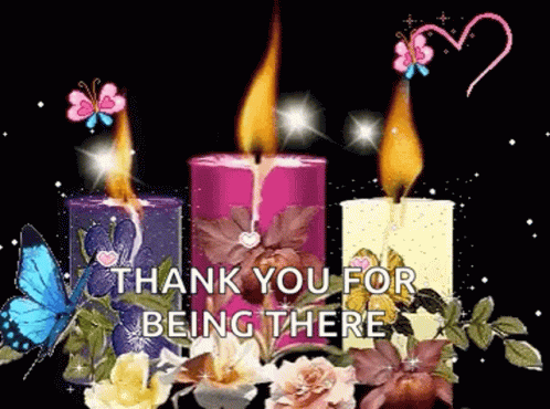 Thanks For Listening Three Candles GIF