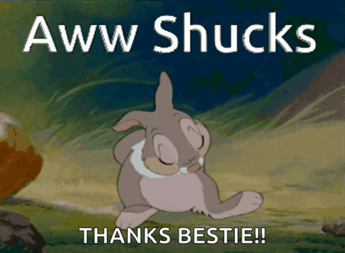 Thanks Girl Bambi Thumper GIF