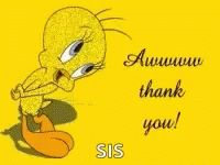 Thanks Girl Looney Tunes Tweety Bird GIF