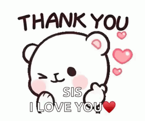 Thanks Girl Milk Bear Heart Finger GIF