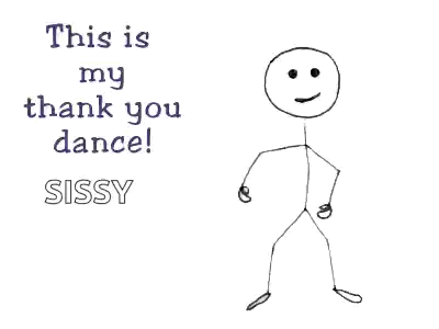 Thanks Girl Stick Figure Dancing GIF