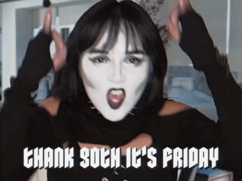 Thanks Goth It's Friday GIF