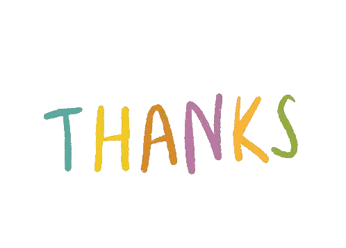 Thanks in Colorful Font