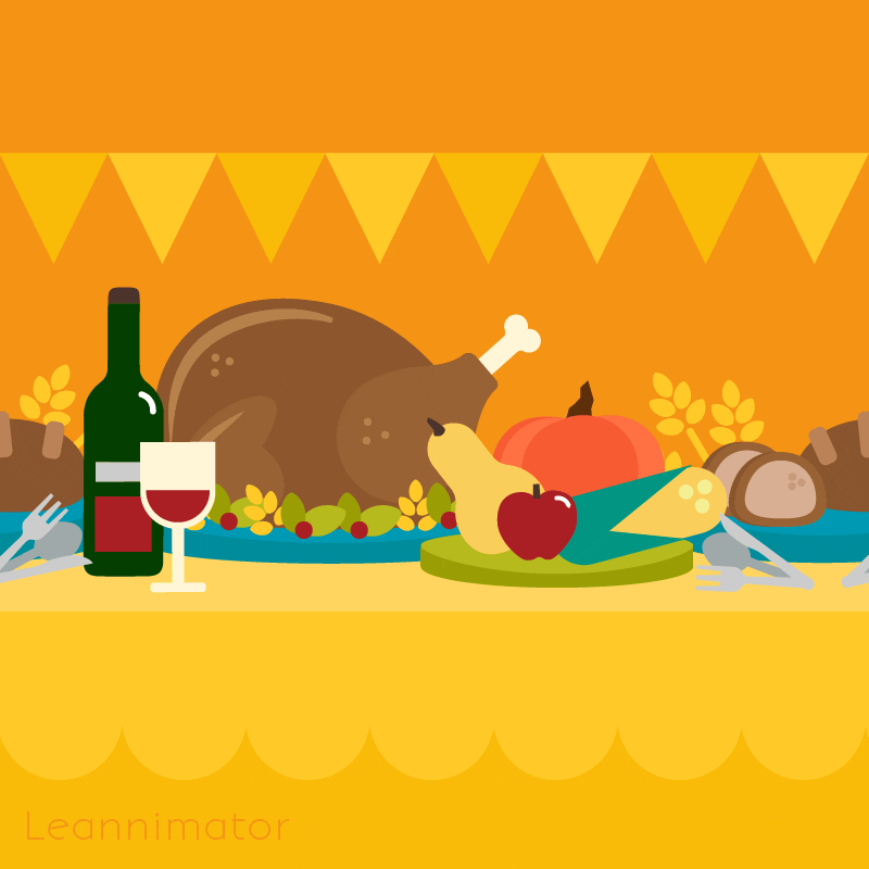 Thanksgiving Dinner Food Is Ready GIF