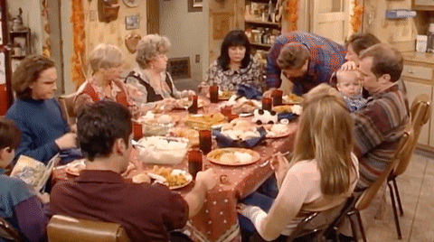 Thanksgiving Dinner From Roseanne GIF