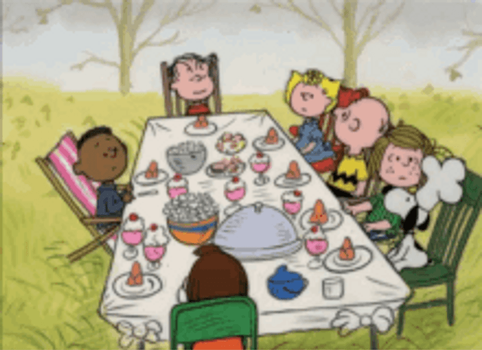 Thanksgiving Dinner Hosted By Dog Snoopy GIF