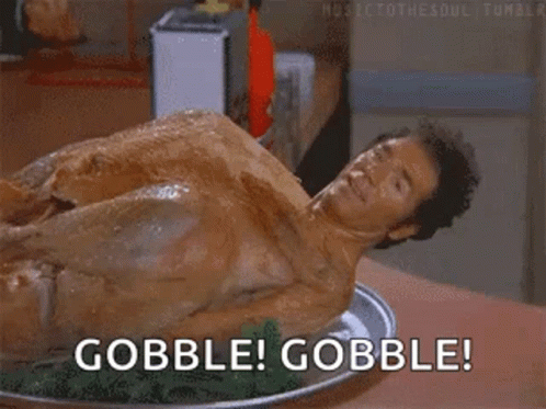 Thanksgiving Funny Buddy Kramer Seinfeld GIF