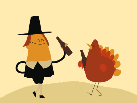 Thanksgiving Funny Beer Buddies GIF