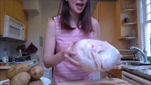 Thanksgiving Funny Cooking Turkey GIF