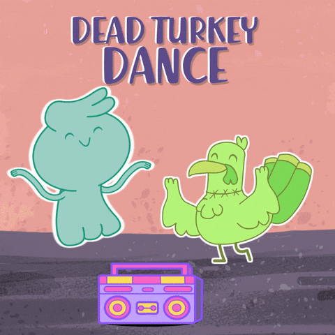 Thanksgiving Funny Dead Turkey Dance GIF